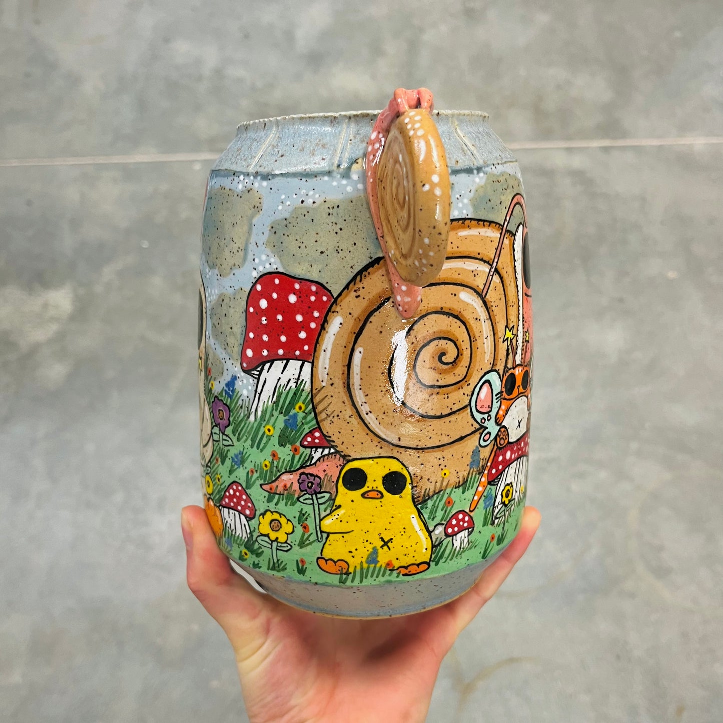 Snails & Puppy Dog Tails.. And A Chicken? Vase