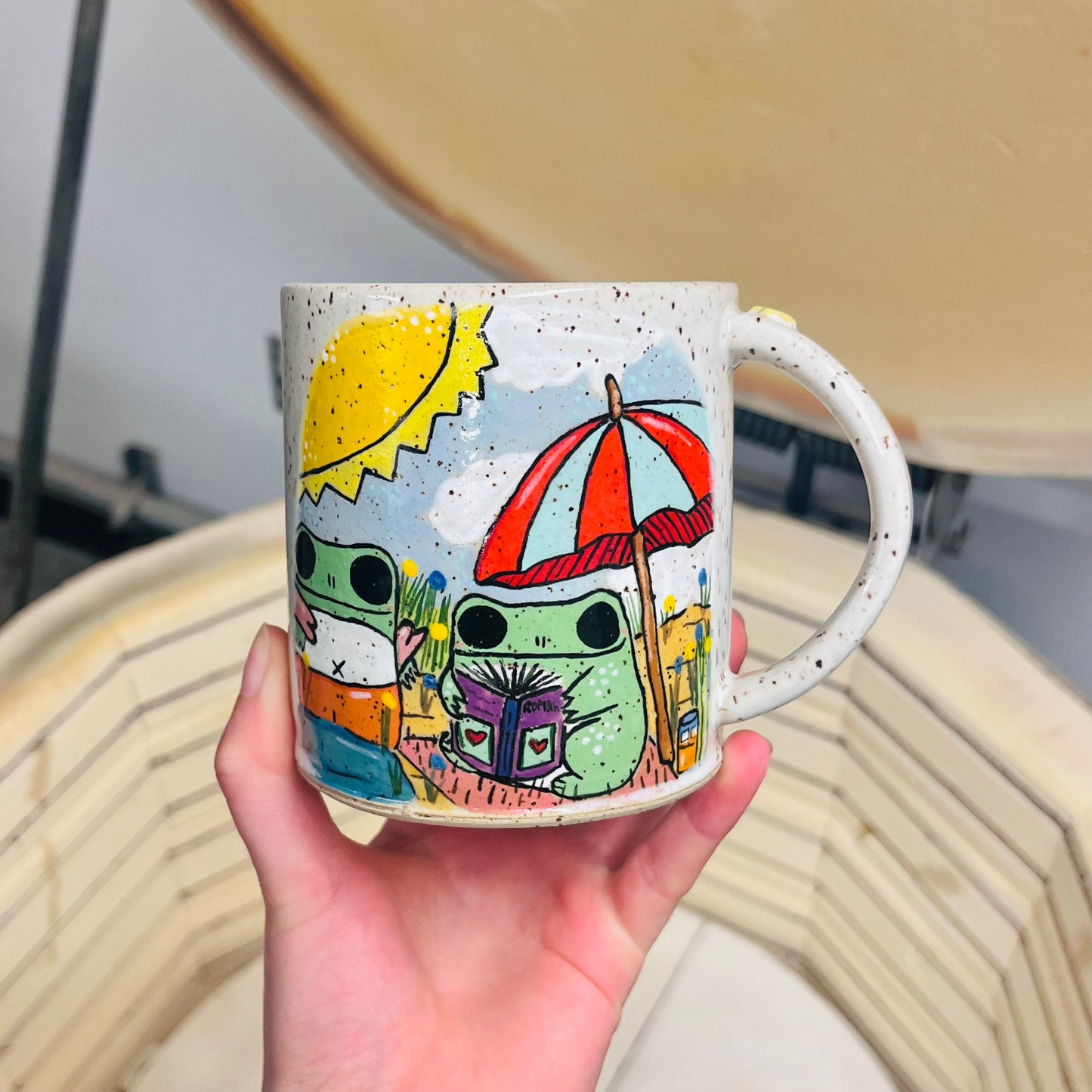 Frogs At The Beach Mug