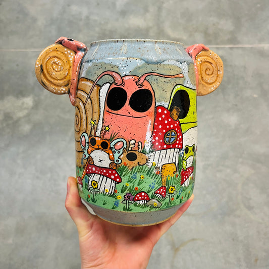 Snails & Puppy Dog Tails.. And A Chicken? Vase