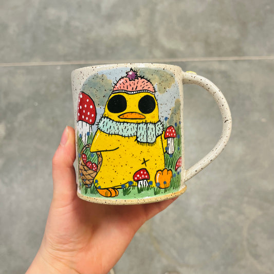 Ducky Foraging For Mushrooms Mug